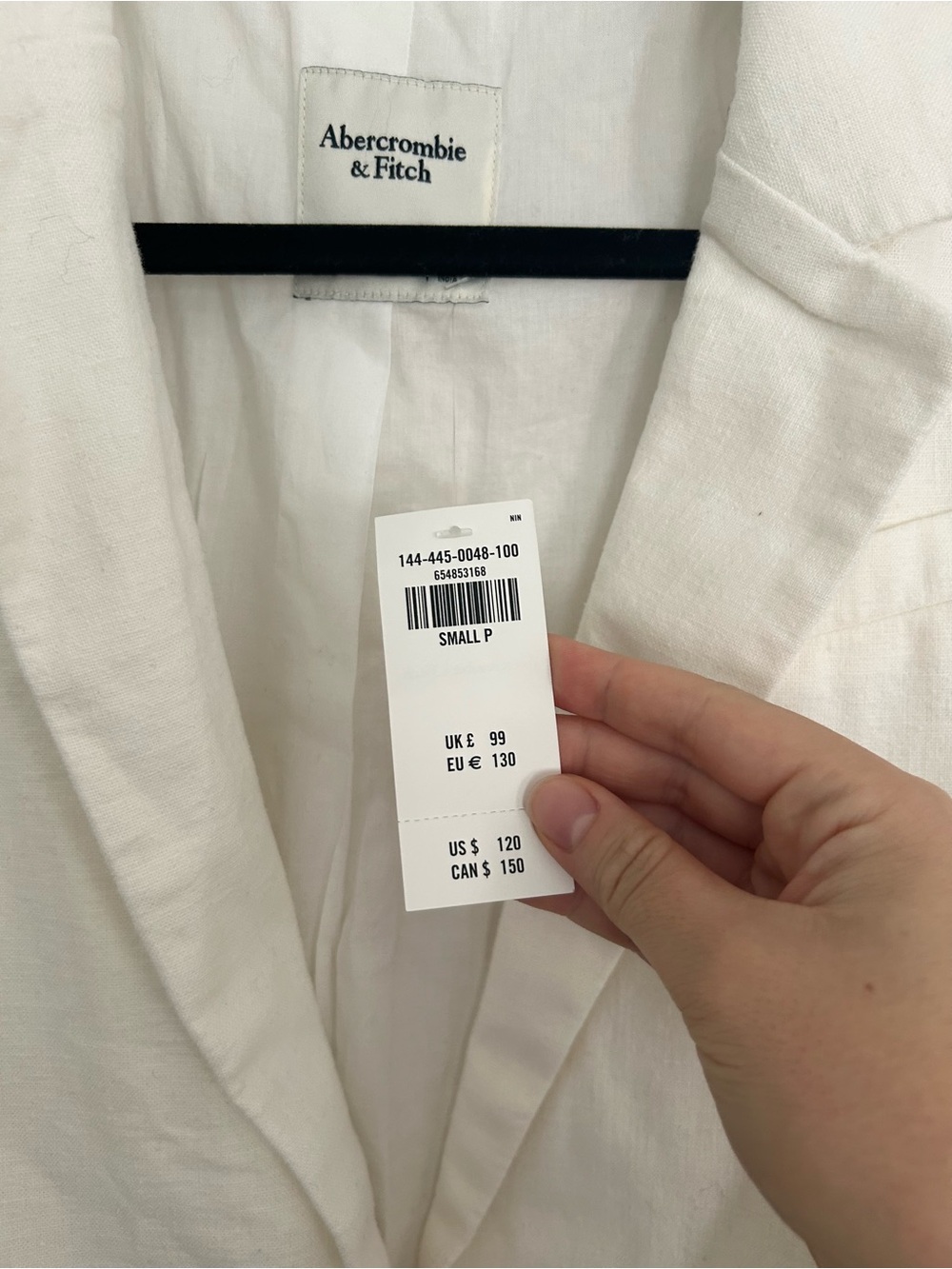 Abercrombie White Linen Blazer NWT - Picture 2 of 3